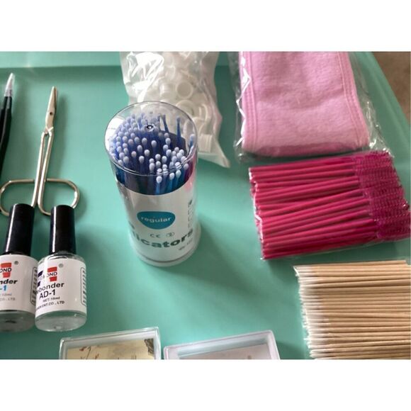 Lot of Lash Extension Supplies Kit Tweezers Mister Bonder Eye Pads Esthetics Est - Picture 12 of 13